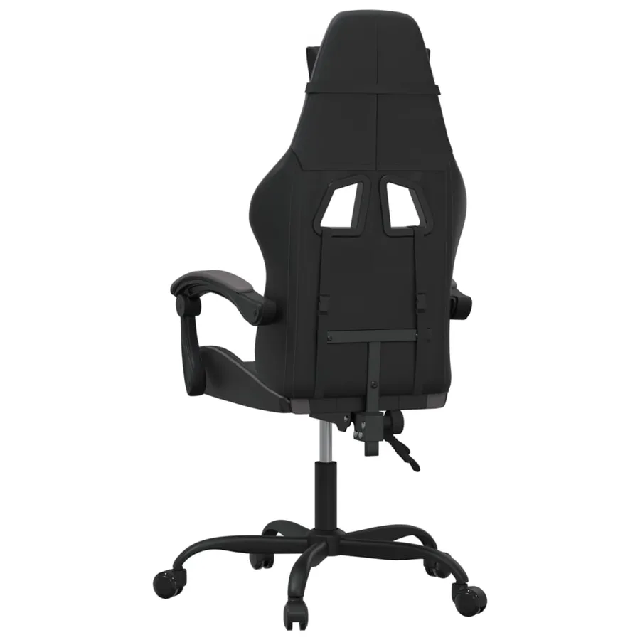Chaise de jeu Noir et gris Similicuir - 5
