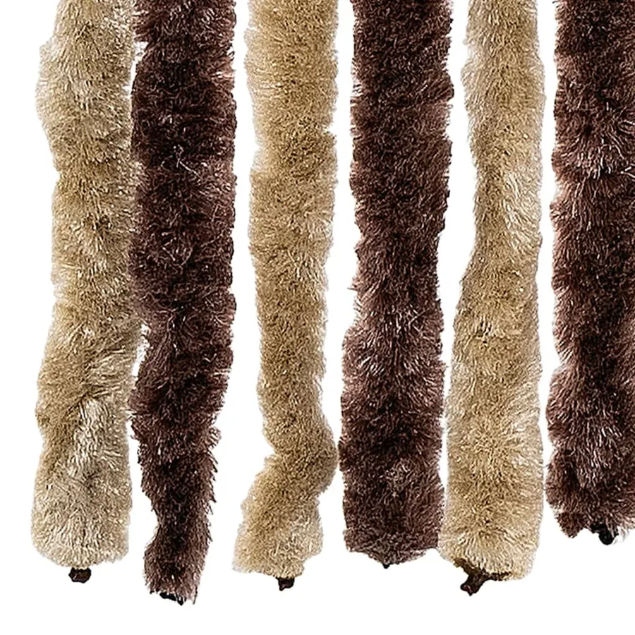 Moustiquaire beige et marron clair 118x220 cm chenille - 5