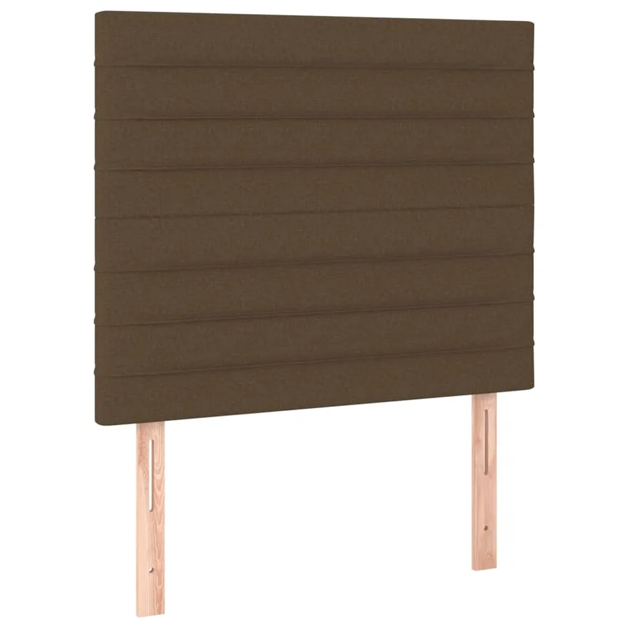 Tête de lit à LED Marron foncé 80x5x118/128 cm Tissu - 4