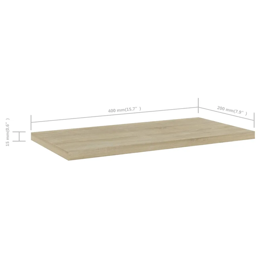 Panneau de bibliothèque 4 pcs chêne sonoma bois d’ingénierie - 5