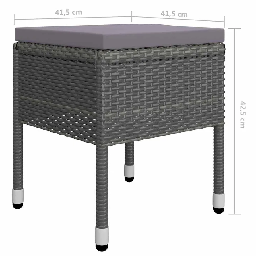 Ensemble à manger de jardin 11 pcs Gris - 14