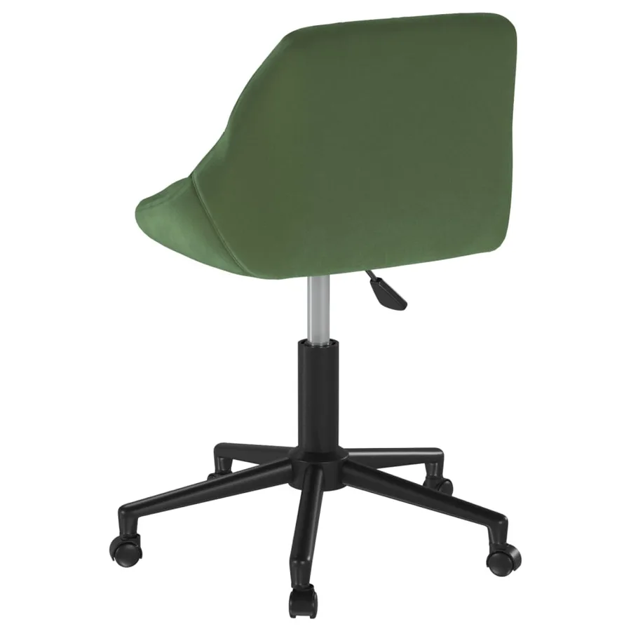 Chaise pivotante de salle à manger Vert foncé Velours - 4