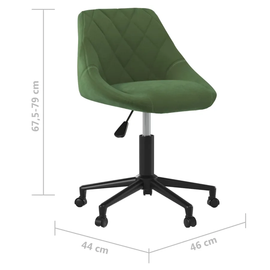 Chaise pivotante de salle à manger Vert foncé Velours - 7