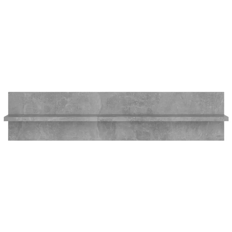 Étagères murales 2pcs Gris béton 80x11,5x18cm bois d'ingénierie - 4
