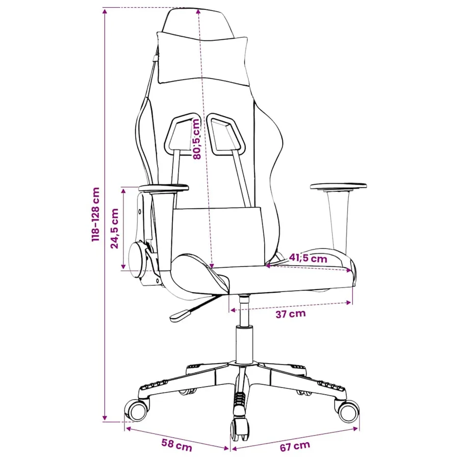 Chaise de jeu Noir Similicuir - 13