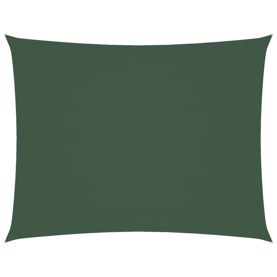 Voile de parasol tissu oxford rectangulaire 5x7 m vert foncé - 2