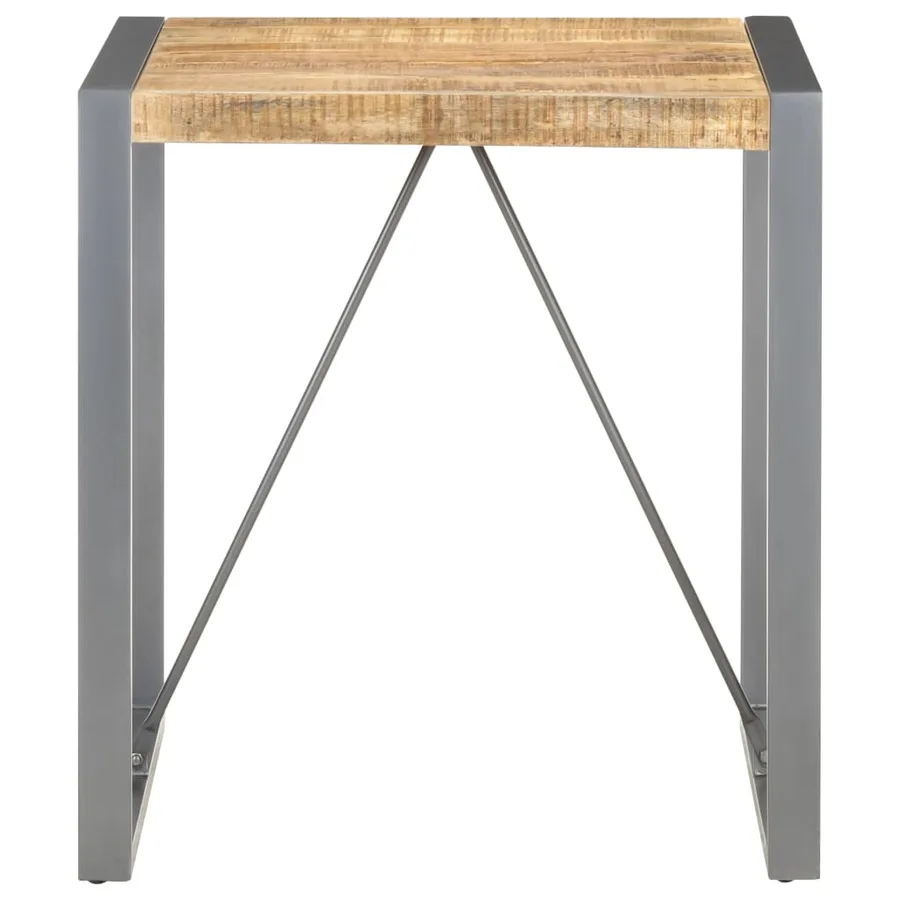 Table de salle à manger 70x70x75cm Bois de manguier massif brut - 2