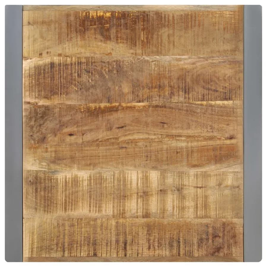 Table de salle à manger 70x70x75cm Bois de manguier massif brut - 4