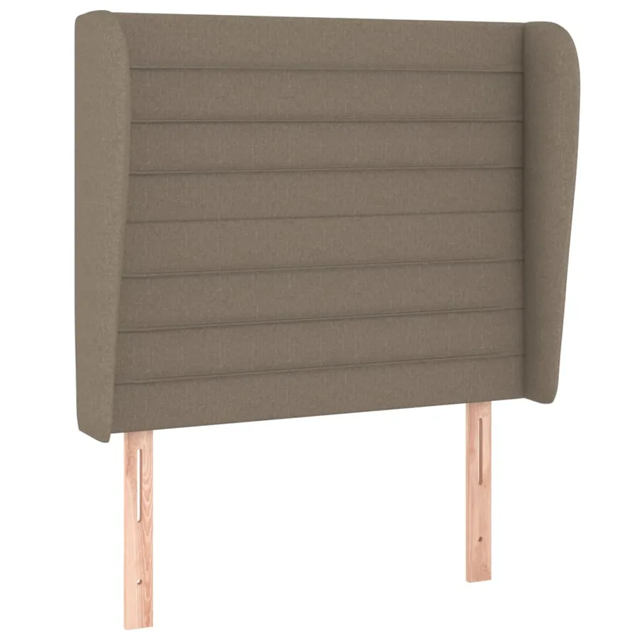 Tête de lit avec oreilles Taupe 103x23x118/128 cm Tissu - 2