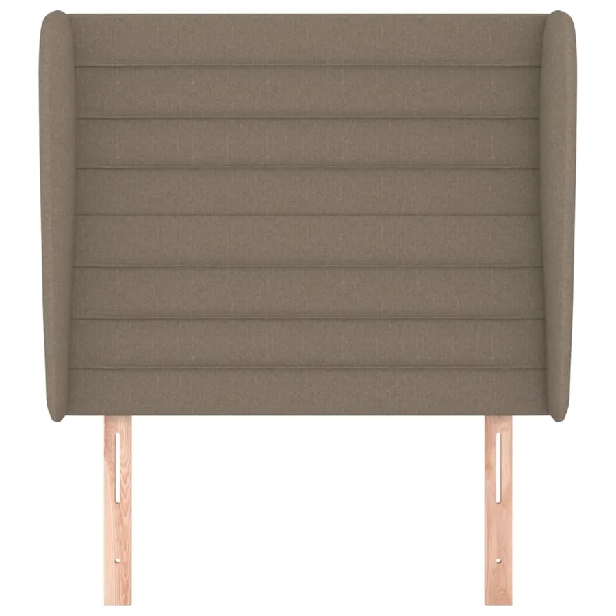 Tête de lit avec oreilles Taupe 103x23x118/128 cm Tissu - 3