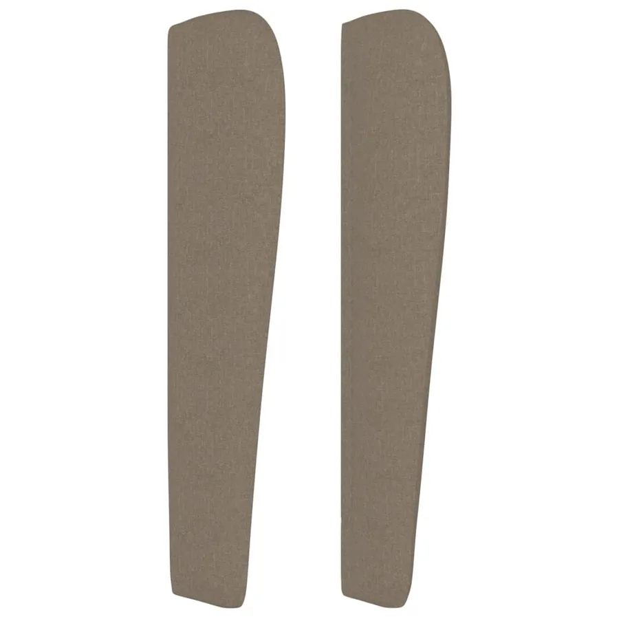 Tête de lit avec oreilles Taupe 103x23x118/128 cm Tissu - 4