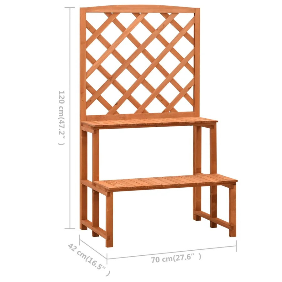 Support de plantes et treillis Orange 70x42x120cm Bois de sapin - 6