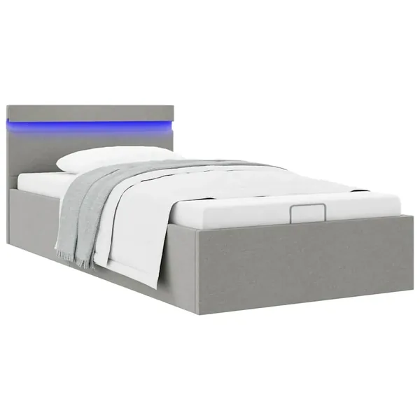 Cadre de lit à rangement hydraulique sans matelas 90x200 cm