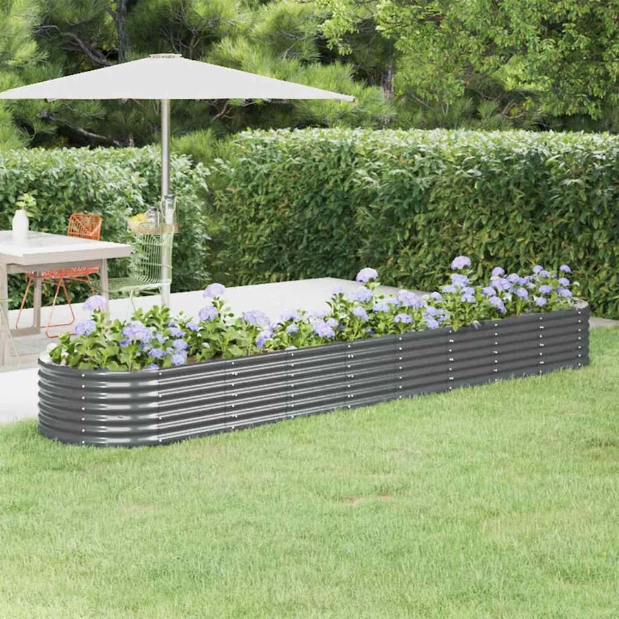 Lit surélevé de jardin Acier galvanisé Anthracite