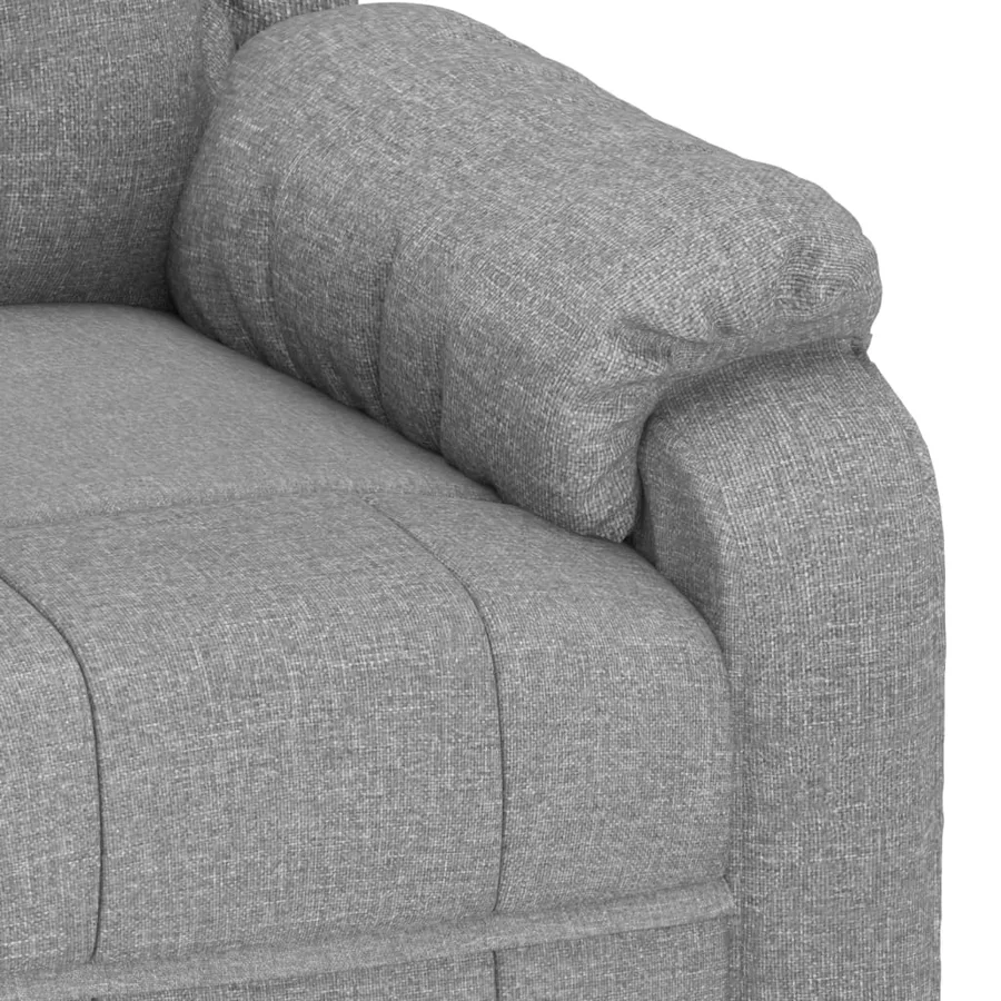 Fauteuil électrique de massage Gris clair Tissu - 9