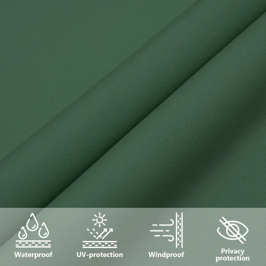 Voile de parasol tissu oxford carré 4x4 m vert foncé - 11