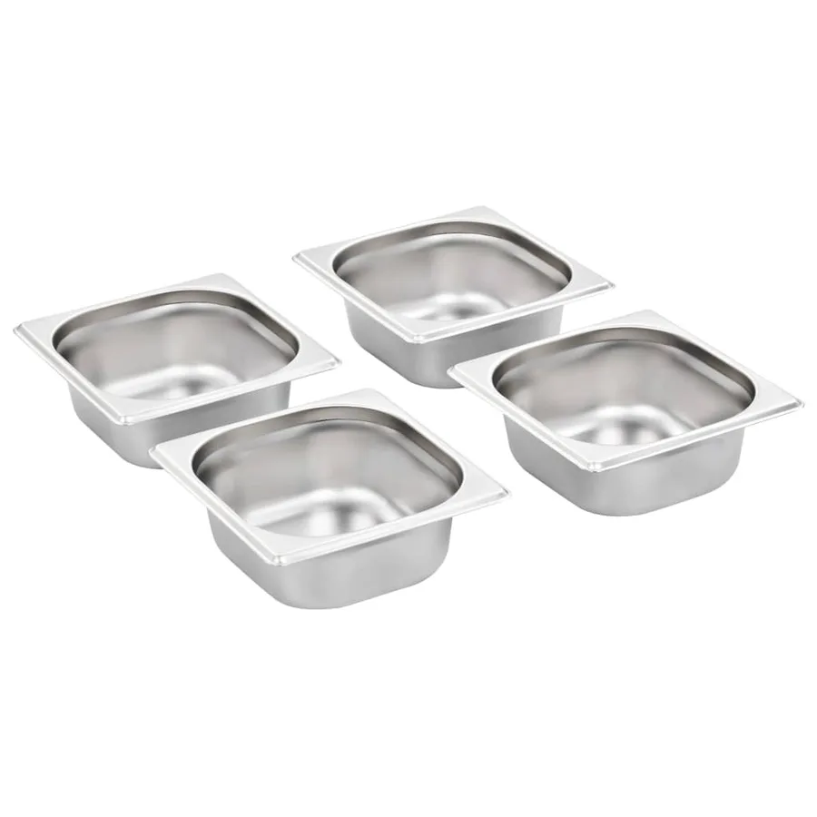Récipients Gastronorm 12 pcs GN 1/6 65 mm Acier inoxydable - 2