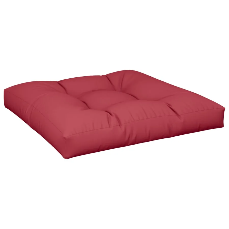Coussin de palette rouge bordeaux 80x80x12 cm tissu - 2