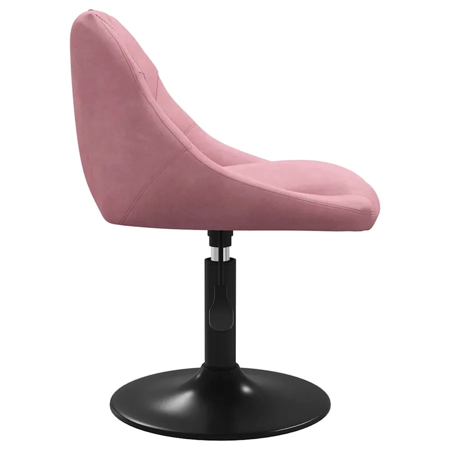 Chaises pivotantes à manger lot de 4 rose velours - 5