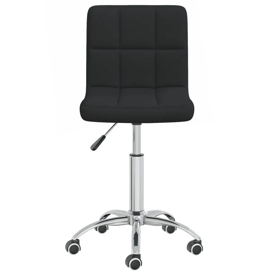 Chaise pivotante de salle à manger Noir Tissu - 2