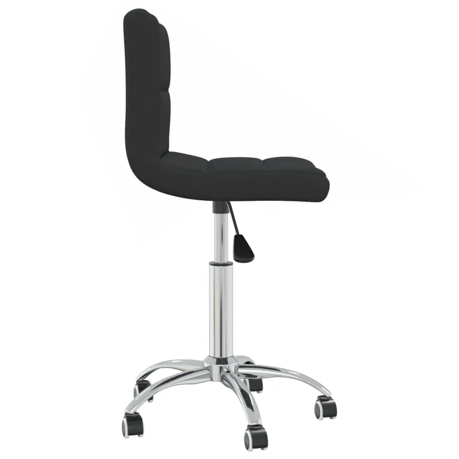 Chaise pivotante de salle à manger Noir Tissu - 3