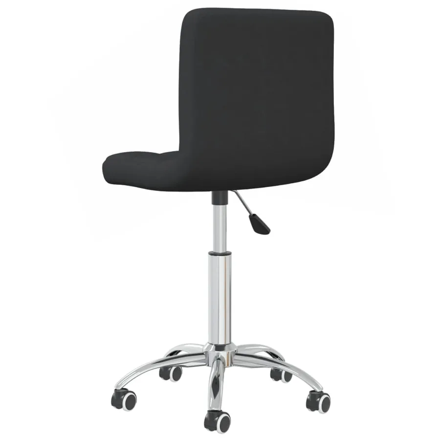 Chaise pivotante de salle à manger Noir Tissu - 4