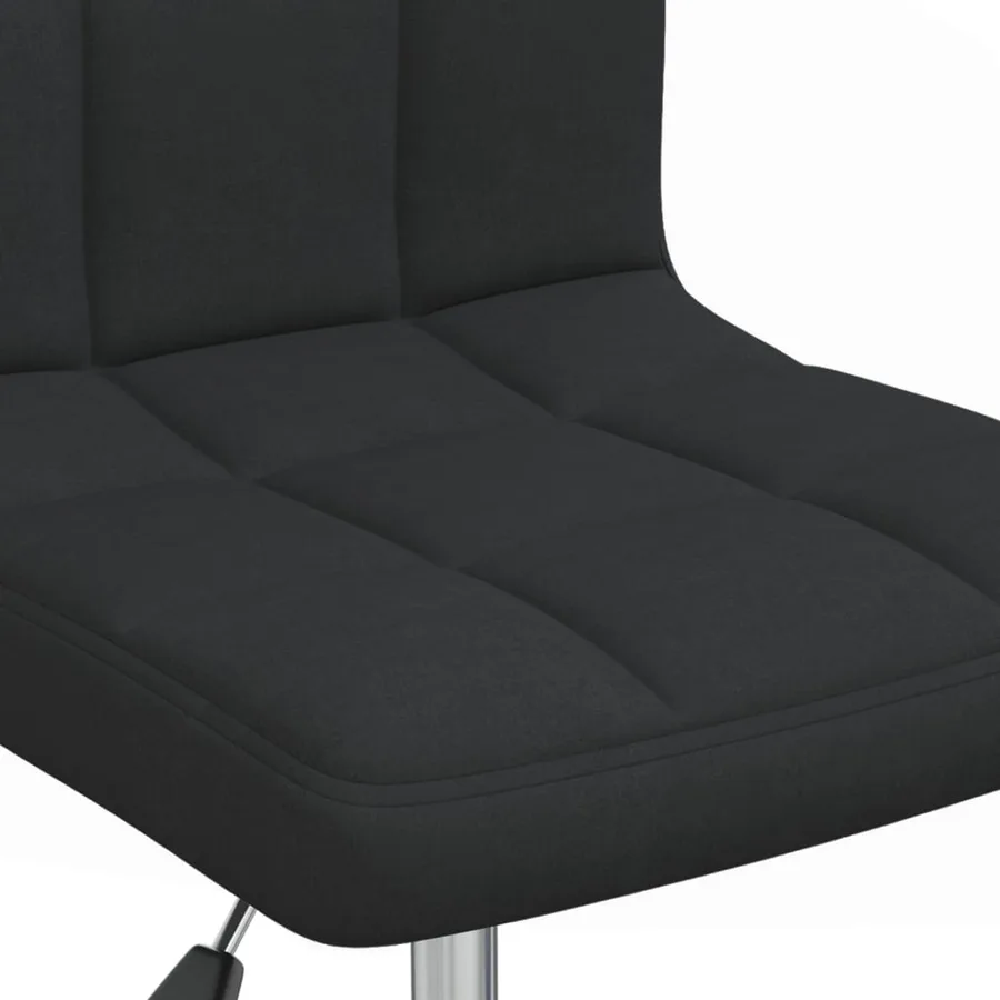 Chaise pivotante de salle à manger Noir Tissu - 7