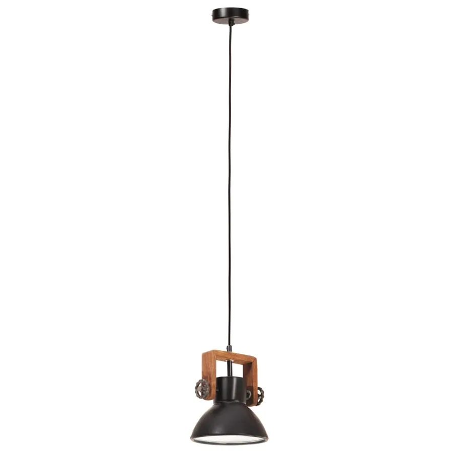 Lampe suspendue industrielle 25 W Noir Rond 19 cm E27 - 4