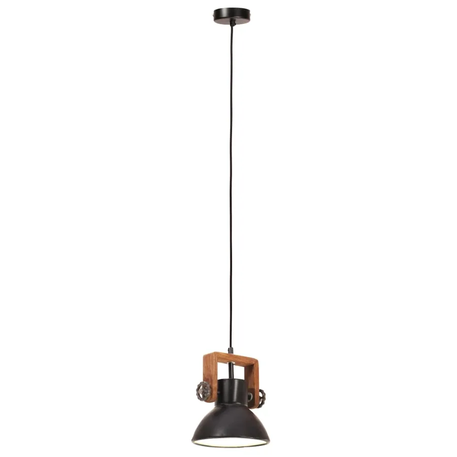 Lampe suspendue industrielle 25 W Noir Rond 19 cm E27 - 5