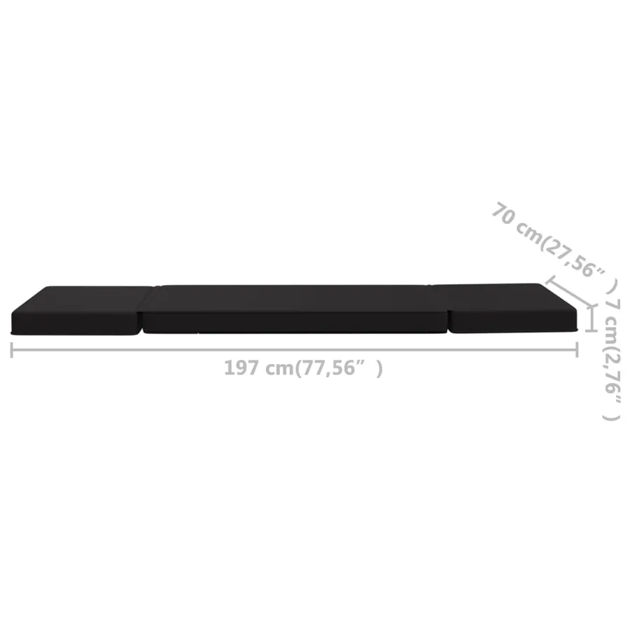 Chaise pliable de sol Noir Similicuir - 11