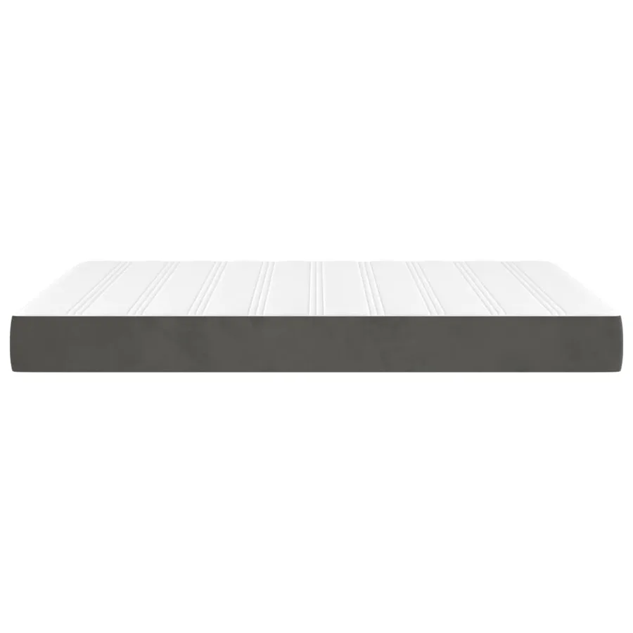 Matelas de lit à ressorts ensachés fermeté moyenne 137x190x20 cm velours - 4