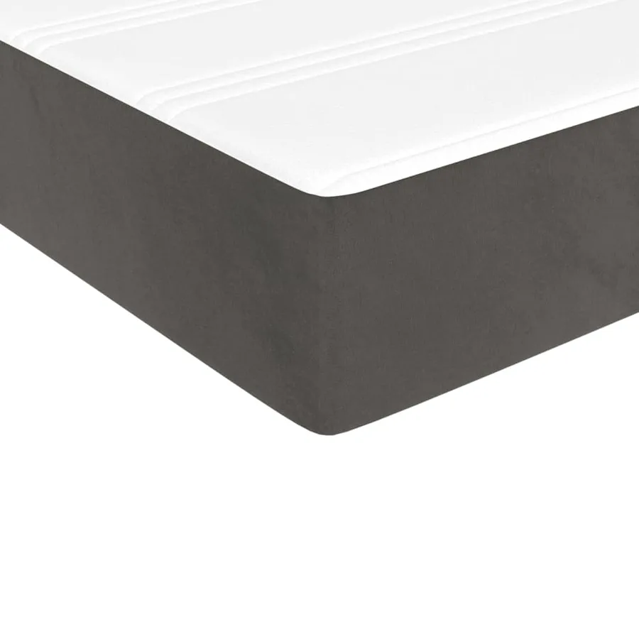 Matelas de lit à ressorts ensachés fermeté moyenne 137x190x20 cm velours - 5