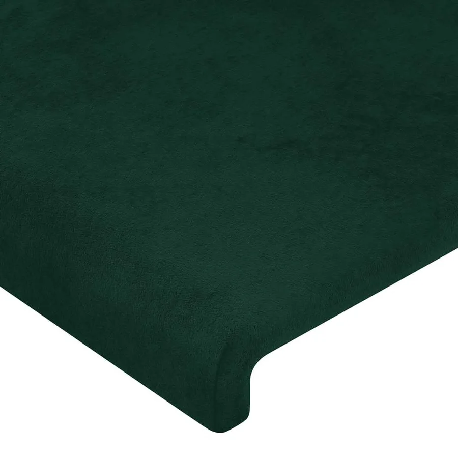Tête de lit avec oreilles Vert foncé 83x16x118/128 cm Velours - 5