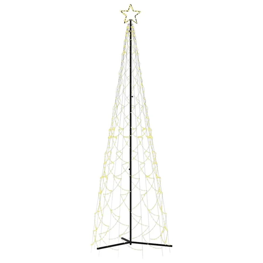 Arbre de Noël cône 500 LED blanc chaud 100x300 cm - 2