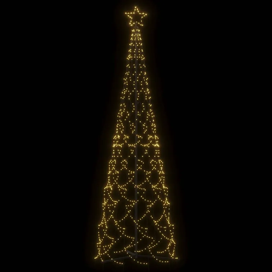 Arbre de Noël cône 500 LED blanc chaud 100x300 cm - 3