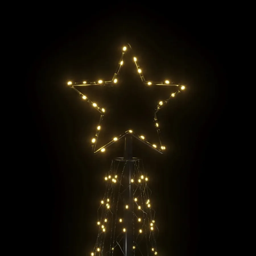 Arbre de Noël cône 500 LED blanc chaud 100x300 cm - 4