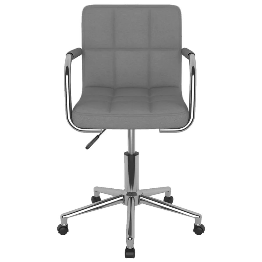 Chaise pivotante de salle à manger Gris clair Tissu - 2
