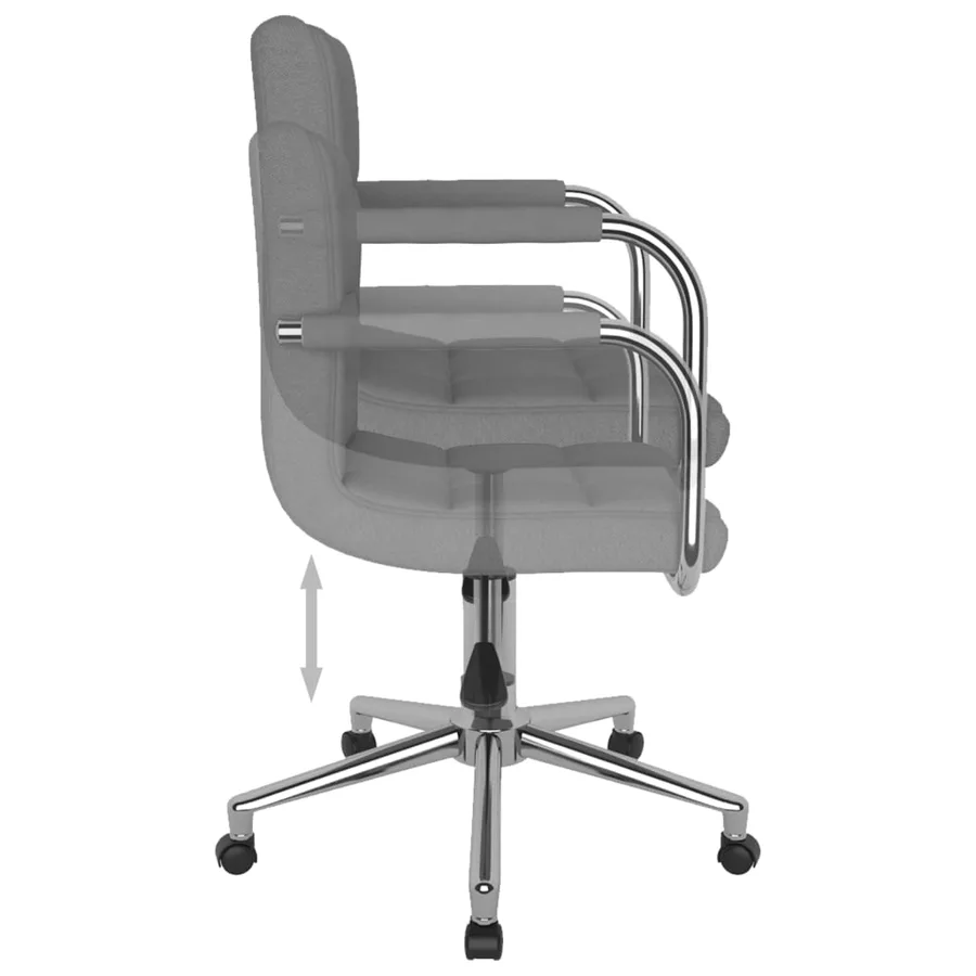 Chaise pivotante de salle à manger Gris clair Tissu - 5
