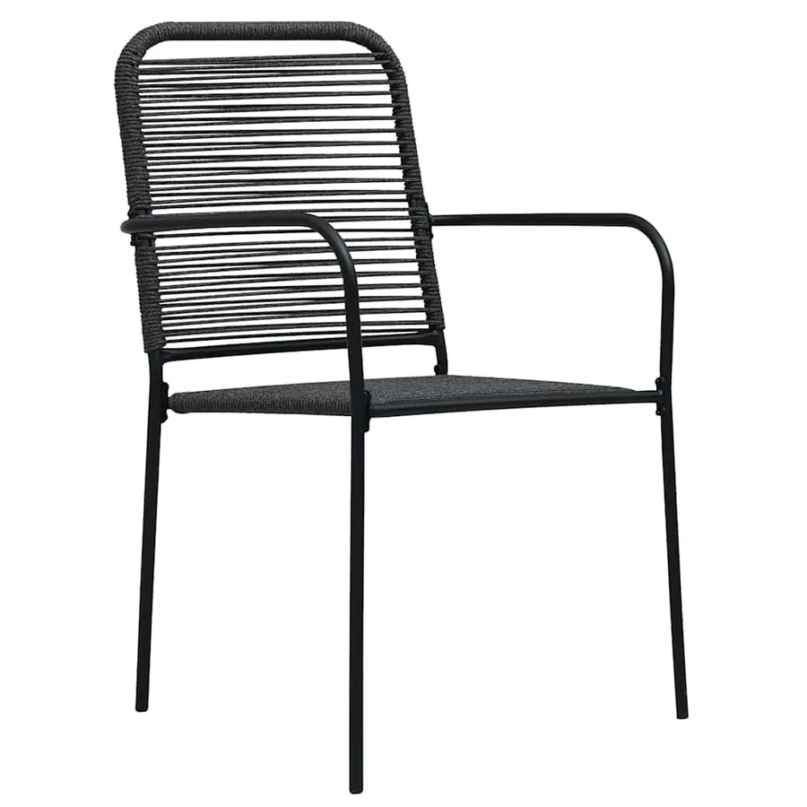Ensemble à manger de jardin 9 pcs noir verre et acier - 8