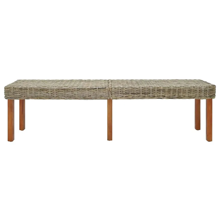 banc Naturel 160 x 35 x 45 cm Bois de mangue massif - 2