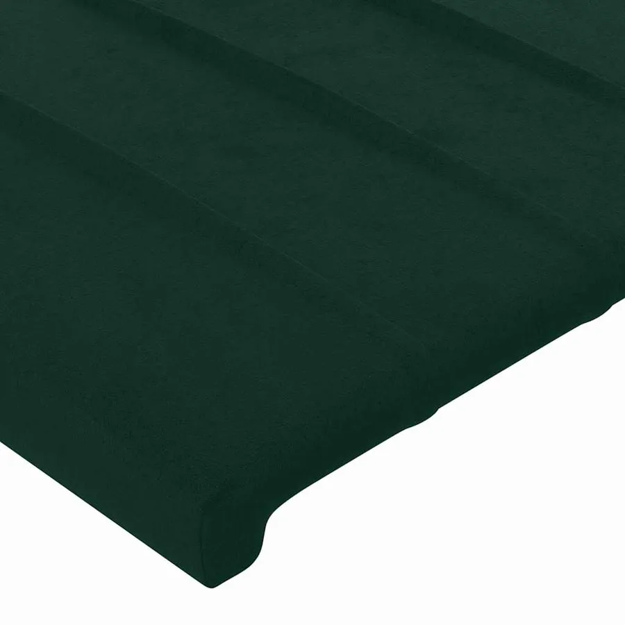 Tête de lit avec oreilles Vert foncé 203x23x78/88 cm Velours - 5