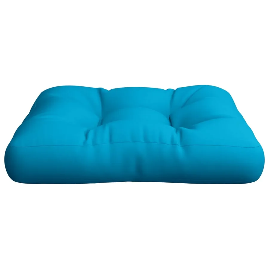 Coussin de palette bleu 60x60x12 cm tissu - 5