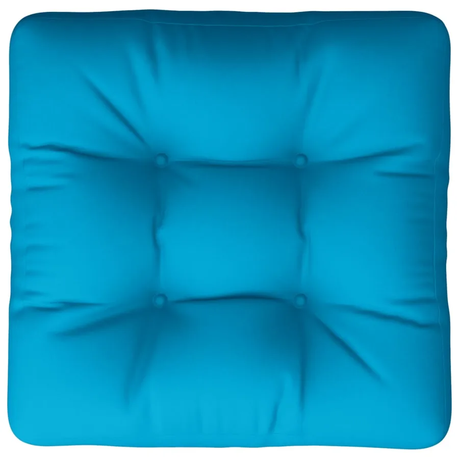 Coussin de palette bleu 60x60x12 cm tissu - 6