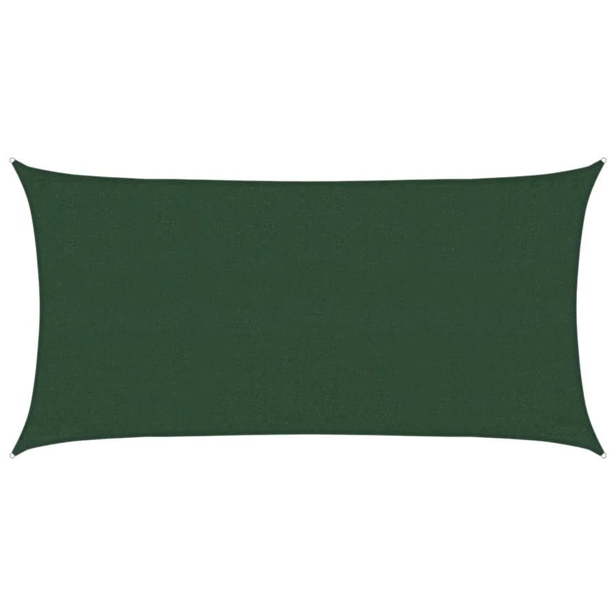 Voile d'ombrage 160 g/m² Vert foncé 3x6 m PEHD - 2