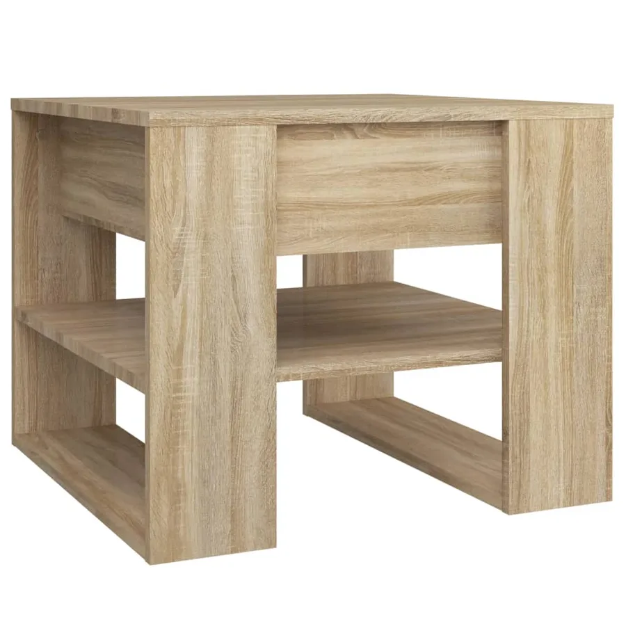 Table basse chêne sonoma 55,5x55x45 cm bois d'ingénierie - 2