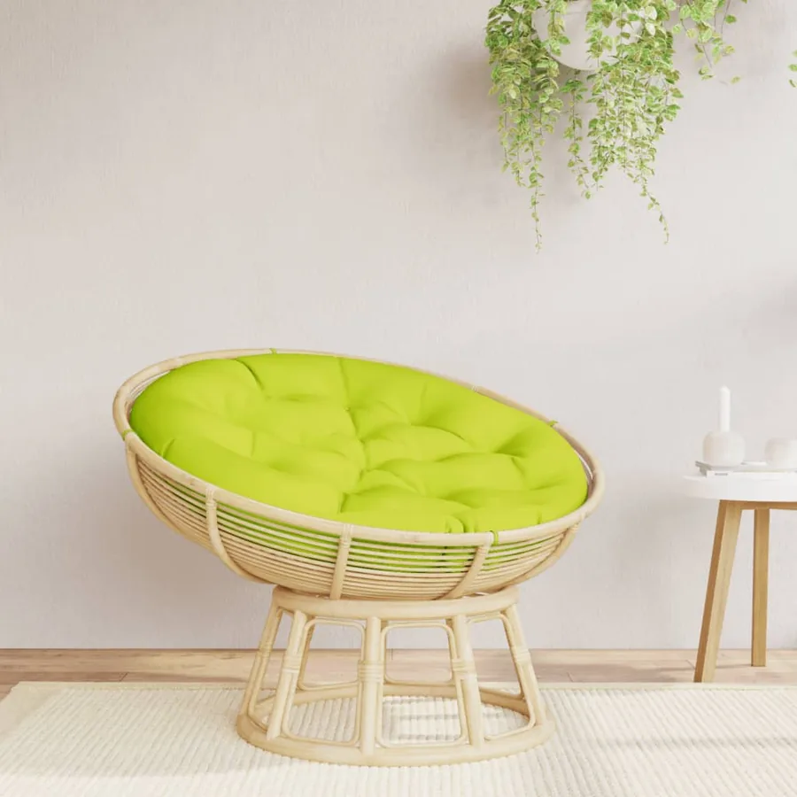 Coussin rond vert vif Ø 100 x11 cm tissu oxford