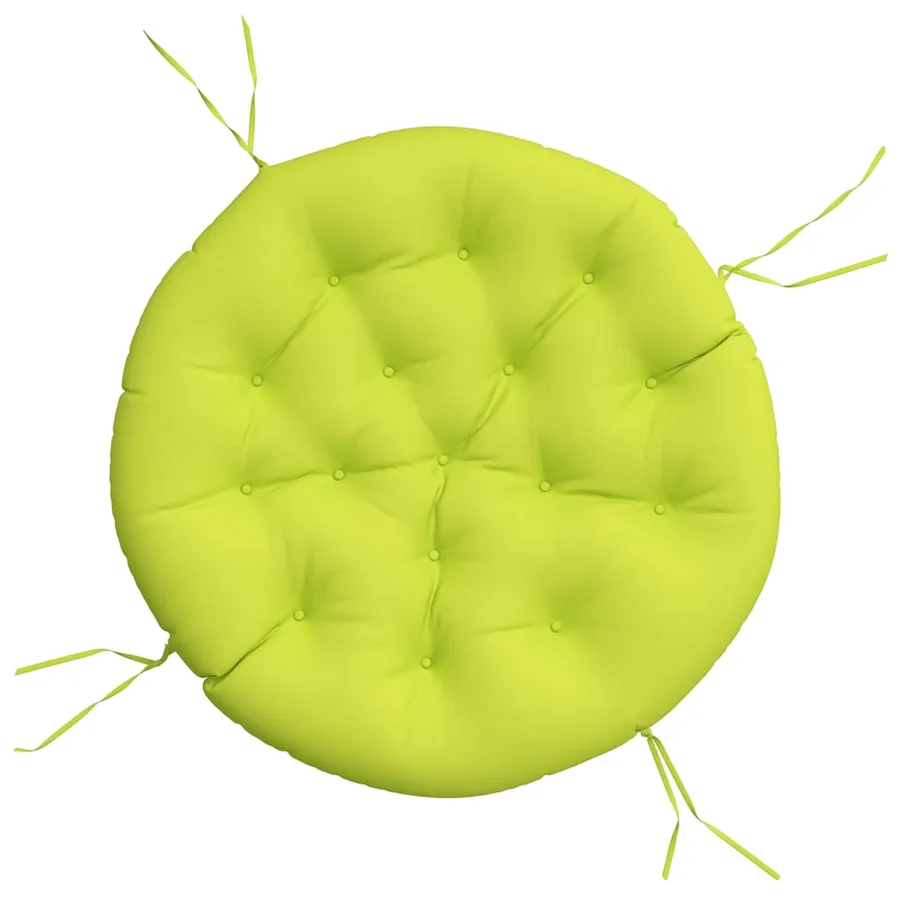 Coussin rond vert vif Ø 100 x11 cm tissu oxford - 2