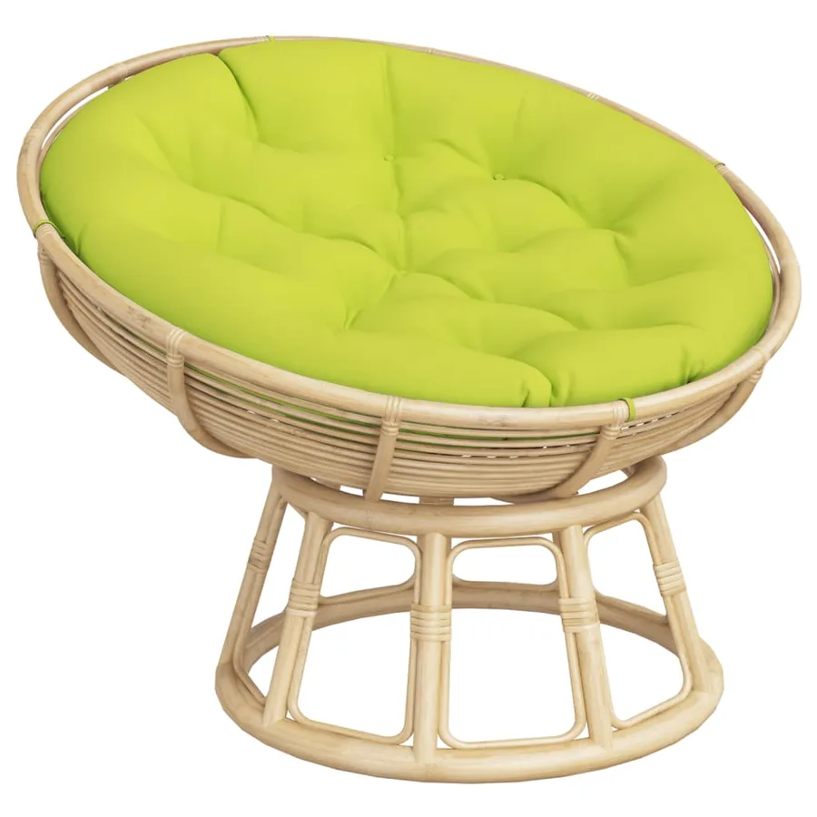 Coussin rond vert vif Ø 100 x11 cm tissu oxford - 3