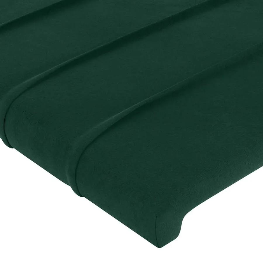 Tête de lit avec oreilles Vert foncé 93x16x118/128 cm Velours - 5
