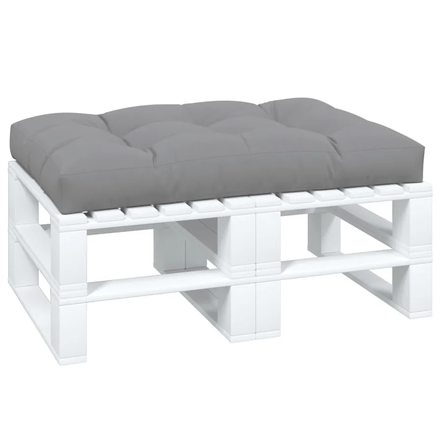 Coussin de palette gris 120x80x12 cm tissu - 3